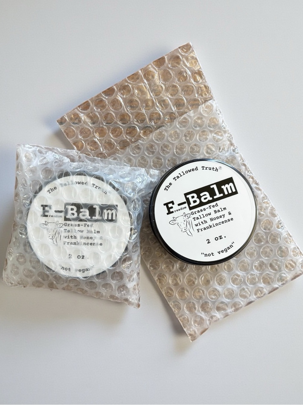 THE TALLOWED TRUTH Bundle of TWO Sealed 2oz Containers of "F-Balm"  Beef Tallow - Picture 2 of 4